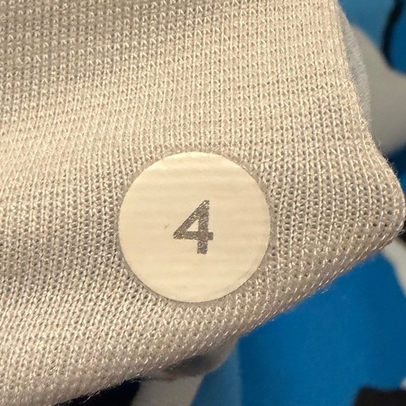 Lululemon Wunder Under High Rise Boom Bloom Beach Blanket Blue Ice Milk Size 4 - Picture 5 of 7